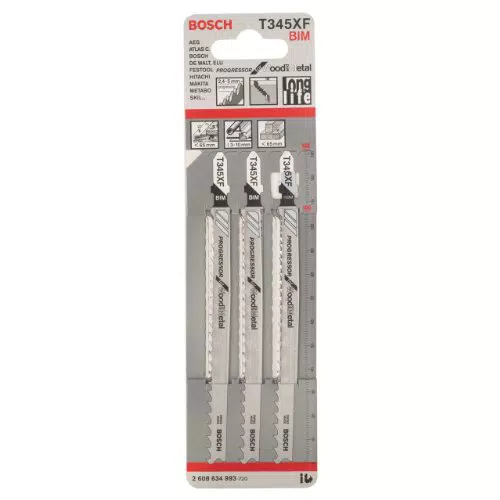 Bosch Accessories Professional Zubehör 2608634993 Stichsägeblatt T 345 XF