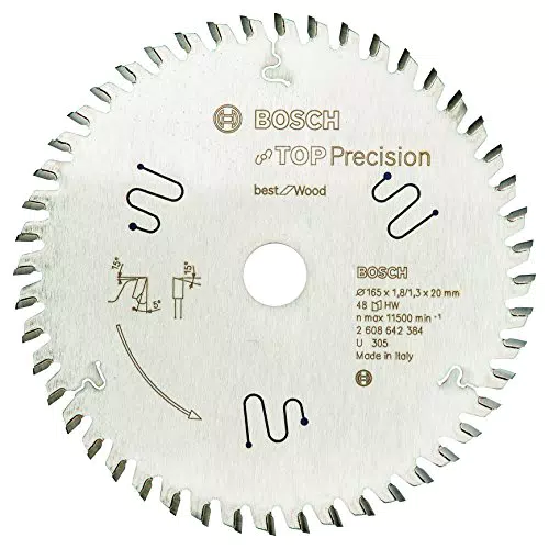 Bosch Professional Kreissägeblatt Top Precision für Holz Ø 165 mm - 48 Zähne