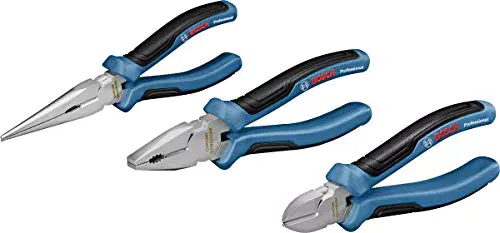 Bosch Professional Zangen Set: Kombinationszange, Spitzzange, Seitenschneider