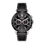 BOSS Herren Chronograph Armbanduhr aus Leder - Modell 1513920