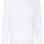 BOSS Herren Tacks Longsleeve aus Baumwoll-Jersey mit Logo-Aufnäher Weiß