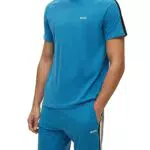 BOSS Struktur-Shorts-Set in Mittelblau