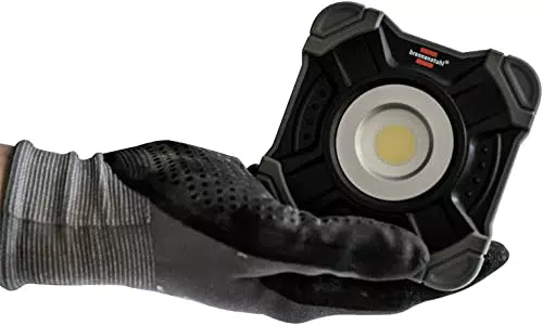 Brennenstuhl Akku LED Arbeitsstrahler SH 1000 MA - Leistungsstarker Arbeitsstrahler mit Magnet und Karabinerring