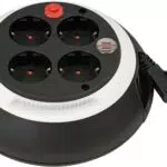 Brennenstuhl Comfort Line Kabelbox CL-S 4-fach/Mini-Kabeltrommel schwarz/weiß