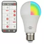 Brennenstuhl WLAN LED Glühbirne E27 - Kompatibel mit Alexa und Google Assistant