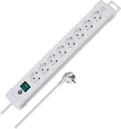 Brennenstuhl Premium-Line Steckdosenleiste 8-fach mit Schalter und 3m Kabel - Made in Germany