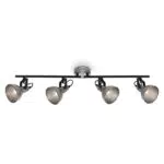 Briloner Leuchten Deckenspot Vintage - Schwenkbare Retro-Deckenlampe mit 4x E14 Fassung