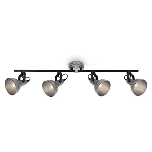 Briloner Leuchten Deckenspot Vintage - Schwenkbare Retro-Deckenlampe mit 4x E14 Fassung