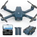 Bürstenlose Motor Drohne 1080P Kameras 40km/h Max Windbeständig 4 Level drohnen 5GHz WIFI FPV Drohnen mit 2 Kameras Drohen Faltbar Quadcopter Höhenhaltung 2 Akkus für Anfänger
