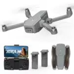 Drohne mit bürstenlosem Motor und 2 Kameras - Windbeständig - WIFI FPV - RC Quadcopter für Kinder und Erwachsene - 2 Akkus inklusive