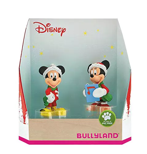 Bullyland - Spielfiguren Set Walt Disney Mickey & Minnie Mouse zu Weihnachten