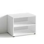 byLIVING TV Stand VICTORIA / kleines Regal weiß / Beistelltisch 60 cm breit / Wohnzimmertisch / Schrank / TV Bank / TV Tisch / Weiß / 60 x 45 x 39 cm