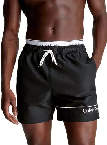 Calvin Klein Herren Badehose Lang - Schwarz