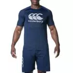 Canterbury Herren Core-Vapodri großes Logo T-Shirt - Marine -
