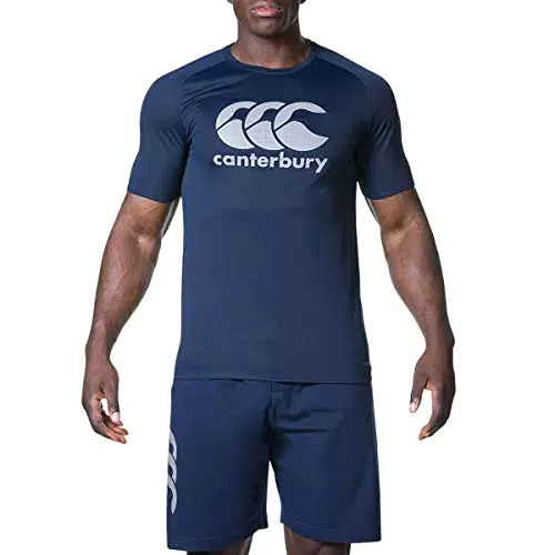 Canterbury Herren Core-Vapodri großes Logo T-Shirt - Marine -