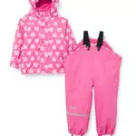 CareTec Baby und Kinder Regenjacke und Regenhose mit Fleece Futter im Set
