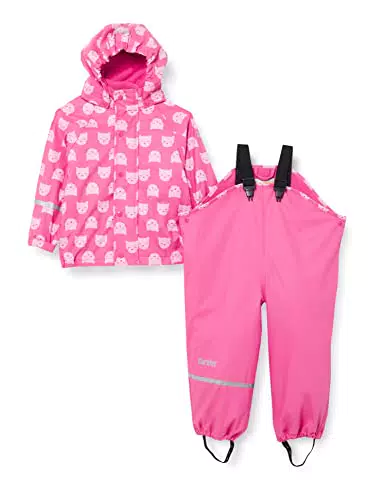CareTec Baby und Kinder Regenjacke und Regenhose mit Fleece Futter im Set