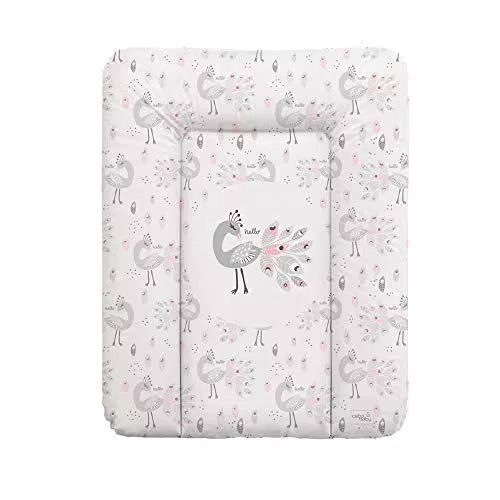 Ceba Baby Wickelauflage - weiche Wickelunterlage - Baby Wickeltischauflage - 50x70 cm - Abwaschbar - OEKO-TEX Standard 100 - Made in EU - Grau Zebra - 50 x 70 cm