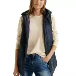 Cecil Damen Weste Hoodie - Tiefblau