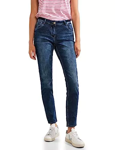 Cecil Damen Jeanshose Loose B376490, Authentic Mid Blue Wash