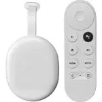 Chromecast mit Google TV Schnee Streame Unterhaltung per Fernbedienung mit Spracherkennung auf deinen TV Filme und Serien ansehen