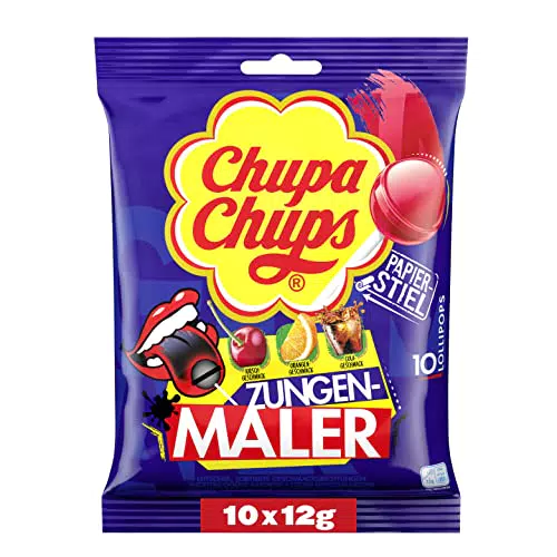 Chupa Chups Zungenmaler Lutscher - Perfekt für Weihnachten - Ohne künstliche Farbstoffe