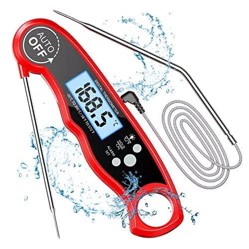 Digitales Fleischthermometer mit langer Sonde für Grill und Backofen