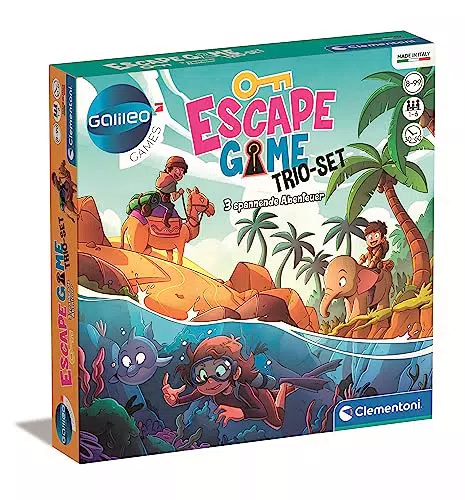 Clementoni Galileo Escape Games Trio-Set - 3 Abenteuer in der Wildnis