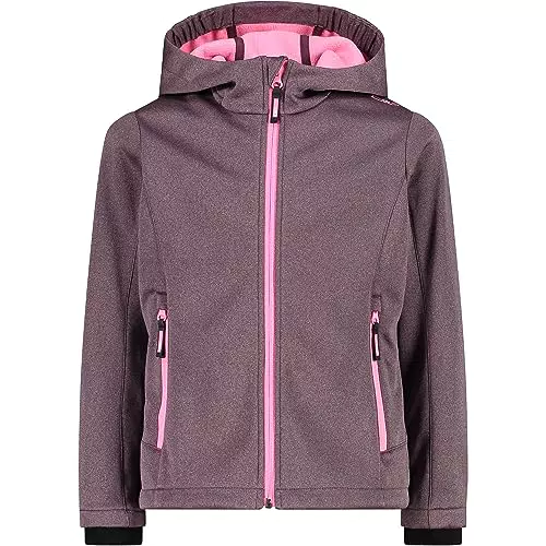 CMP Kinder Softshelljacke mit fester Kapuze - Melange Stil