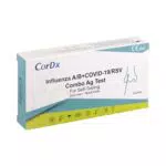 CorDx 4-in-1 Laien-Antigen Kombi-Test für RSV Viren, Corona COVID-19, Influenza A und B