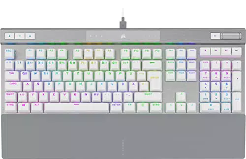 CORSAIR K70 PRO RGB Gaming-Tastatur mit Optisch-Mechanischen Schaltern - iCUE Kompatibel - QWERTZ Layout - Weiß
