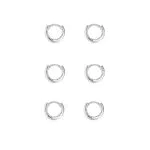 Creolen Silber 925 Klein Ohrringe Set für Damen Mädchen