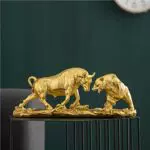 Wall Street Bull & Bear Statue - Abstrakte Finanzmakler Geschenk für Zuhause und Büro