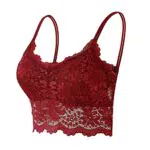 Damen Spitze BH Ohne Bügel Sexy V-Ausschnitt Comfort Bra Unterwäsche Crop Top Komfort Push up Klassisch Yoga BH Bra Top Sport BH Damen Bequemer BH Dessous Bra