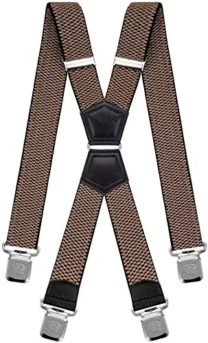 Decalen Hosenträger für Herren mit 4 Starken Clips X Form Lang Eine Größe Passt Alle Verschiedenen Farben