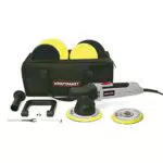 Dino KRAFTPAKET Exzenter Poliermaschine für Auto und Boot Set mit Polierpads und Tasche