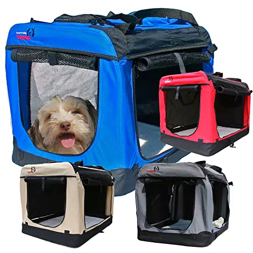 Dogidogs Hundetransportbox faltbar Transportbox für Hunde Hundebox Auto - Dogi Kennel - 6 Größen