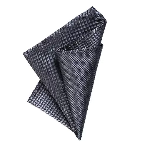DonDon Herren Einstecktuch 21 x 21 cm formstabil und verstellbar für feierliche Anlässe dunkelgrau