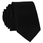 DonDon schmale schwarze Krawatte 5 cm