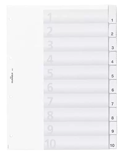 Durable Register A4 mit umschweißten Taben, 10tlg.