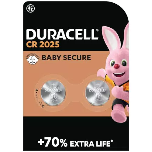 Duracell Specialty 2025 Lithium-Knopfzelle 3 V, 2er-Packung entwickelt für die Verwendung in Schlüsselanhängern