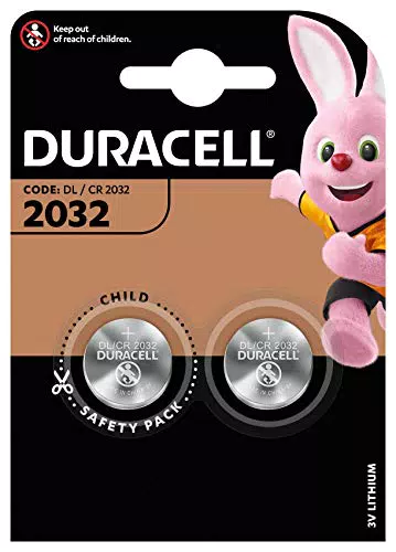 Duracell Lithium-Knopfzelle CR2032/DL2032 für Schlüsselanhänger, Waagen und Wearables