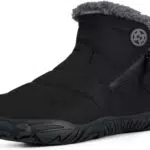 Winterschuhe Damen und Herren | Wasserdicht | Barfußschuhe Outdoor | Rutschfeste Sohle | Breite Zehen | Schwarz