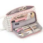 EASTHILL Federmäppchen Pencil case mit grossem Fassungsvermögen Mäppchen Schreibwarenbeutel Bleistift Beutel für Middle School College Office Studentin Mädchen Geschenk -kariert