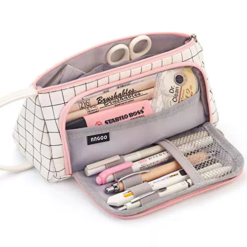 EASTHILL Federmäppchen Pencil case mit grossem Fassungsvermögen Mäppchen Schreibwarenbeutel Bleistift Beutel für Middle School College Office Studentin Mädchen Geschenk -kariert