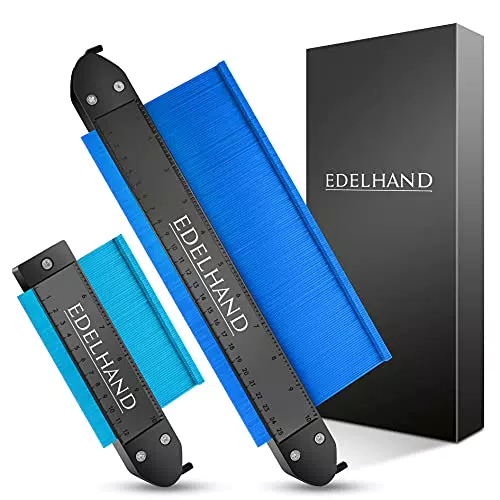EDELHAND Konturenlehre mit Feststeller | Präzises 2er-Set für exakte Messungen | Konturmessgerät mit extra Tiefe | Handwerker Werkzeug Gadget