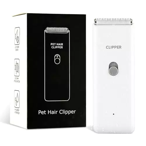 Elektrische Hundeschermaschine Haustierpflege Schermaschine Set Geräuscharmes Rasiergerät Tragbar Elektrisch USB Wiederaufladbar Kabellos Trimmer für Hunde