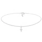 Elli Damen Halskette Choker Kreuz Religion mit Zirkonia Kristallen - 925 Sterling Silber