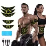 EMS Bauchmuskeltrainer - Effektives EMS Trainingsgerät für den Bauch, 8 Modi und 15 Intensitäten