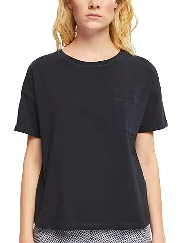ESPRIT Damen Cosy Melange SUS s.Shirt_ss Pyjamaoberteil
